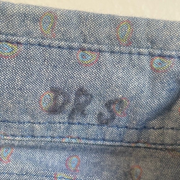 Nineteen Ninety One Colourful Paisley Printed Blue  Button Up Shirt - Picture 6 of 6